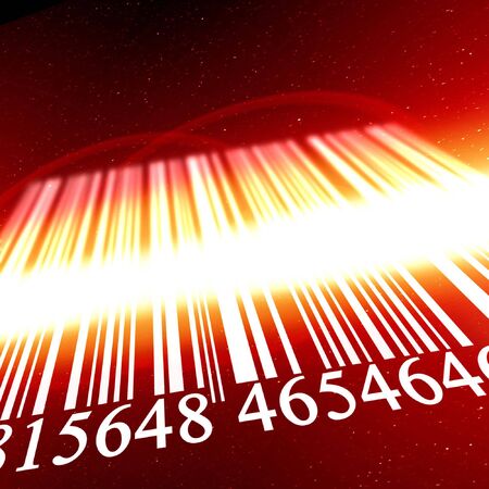 Barcode fading into the distanceの写真素材