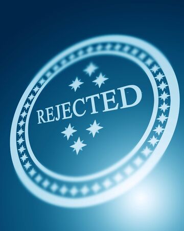 white rejected stamp on a white backgroundの写真素材