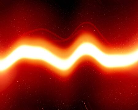 bright flame on a solid black backgroundの写真素材