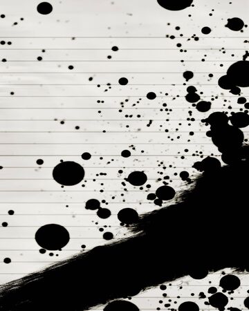 striped office paper with some stains on itの写真素材