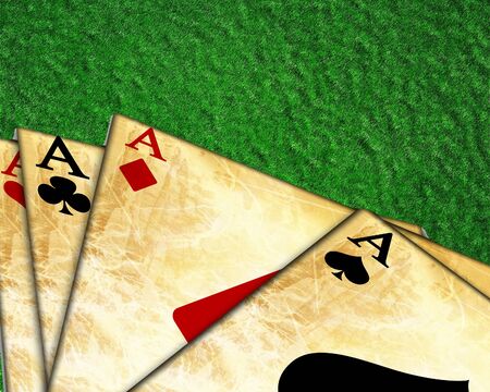 playing cards with some damage on it