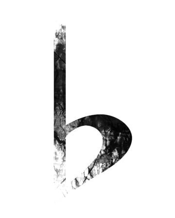 grunge music note on a white backgroundの写真素材