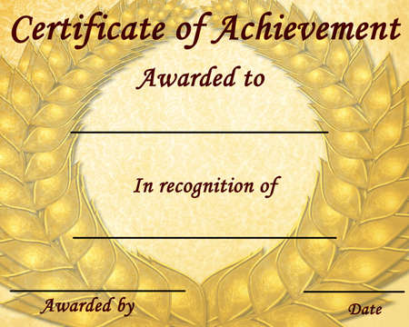 certificate of achievement with some stains on itの写真素材