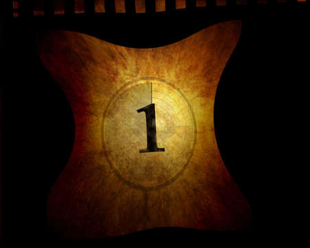 Countdown to the beginning of the movieの写真素材