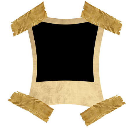 Old photo isolated on a white backgroundの写真素材