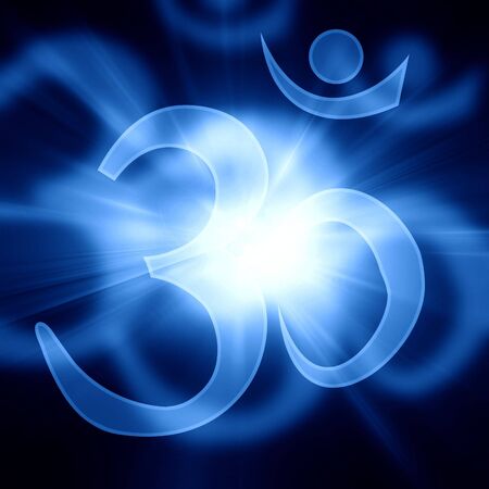 om aum symbol on a dark background