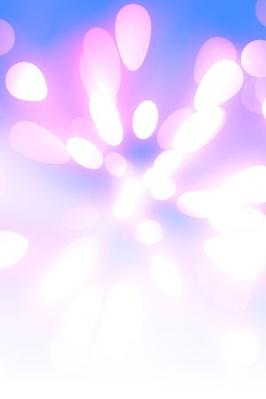 Blurred christmas lights on a soft blue background