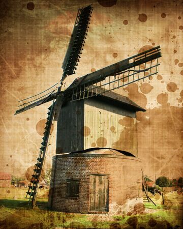 Old paper texture with some stains on itの写真素材