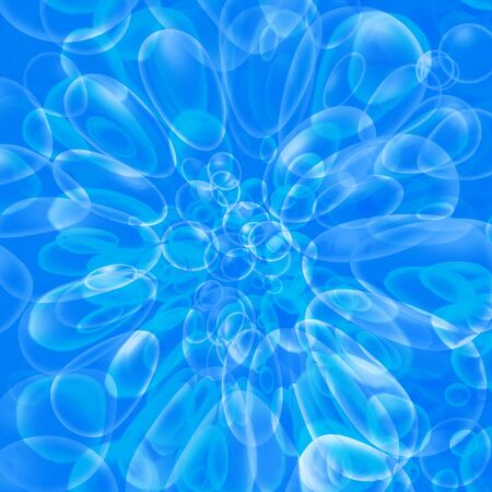 water bubbles on a soft blue background