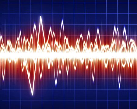 sound wave on a dark blue background