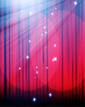 Movie or theater curtain with double spotlightの写真素材