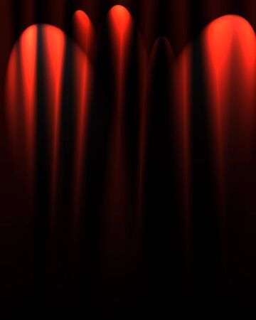 Movie or theater curtain with some folds in itの写真素材