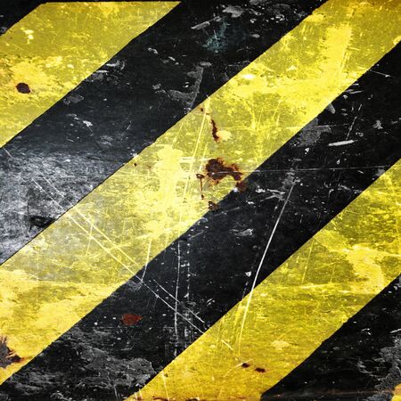attention sign with some damage on it