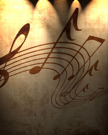 music sheet with some damage on itの写真素材