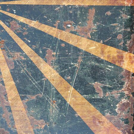 Abstract rays on an old vintage piece of paperの写真素材