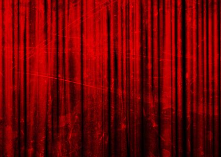 Movie or theater curtain with soft shadesの写真素材