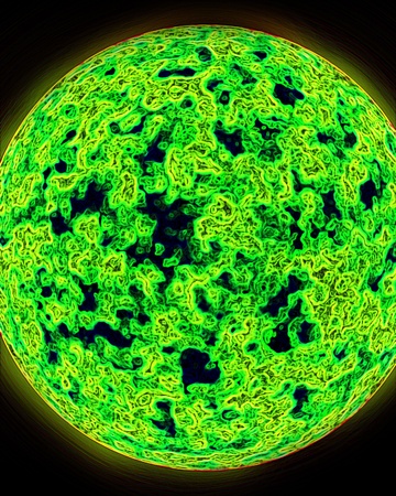 close up of a virus cell on a dark backgroundの写真素材
