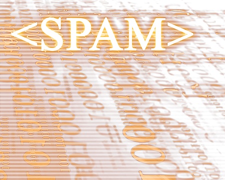 bits and bytes on a red backgroundの写真素材