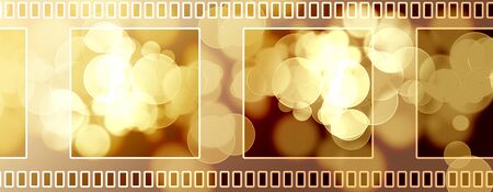 Blank negative film strip on a black background