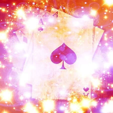 playing cards with some glitters and sparkles