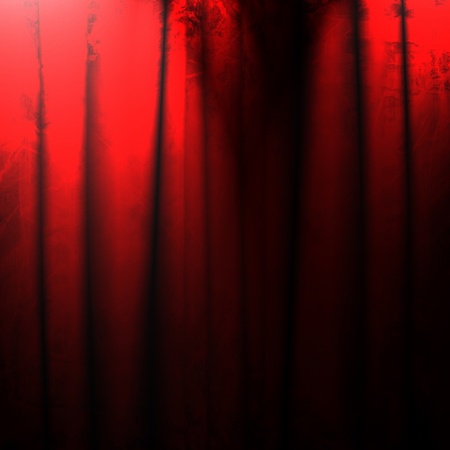 red movie or theater curtain with some foldsの写真素材