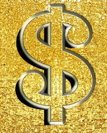 Dollar sign representing the united states common currencyの写真素材