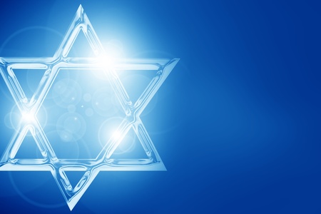Star of David, representing the Jewish religious symbolの写真素材