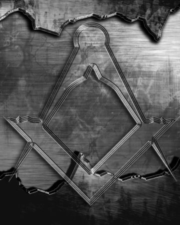 Masonic square and compass with some soft highlightsの写真素材