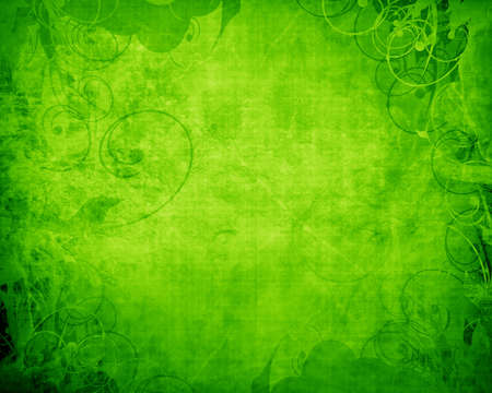Green and fresh background with soft highlights and linesの写真素材