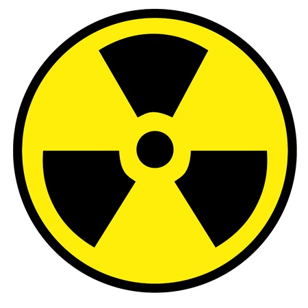 Nuclear sign representing the danger of radiation の写真素材