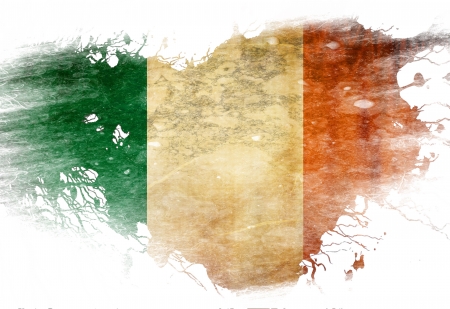 Irish flag  with some grunge effects and linesの写真素材
