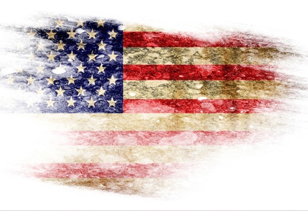 American flag with some grunge effects and linesの写真素材