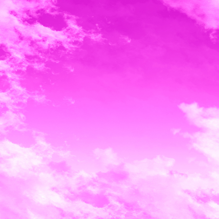 beautiful white clouds in a soft pink skyの写真素材
