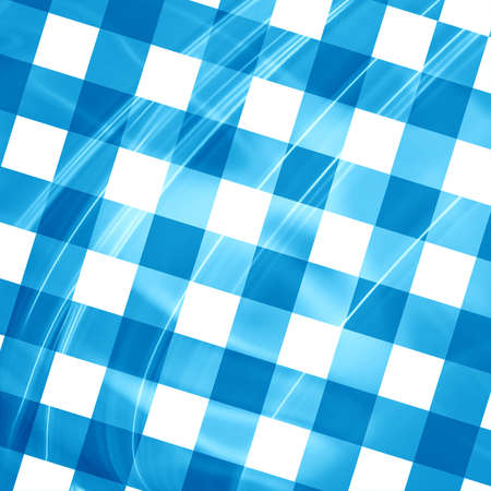 blue picnic cloth with some squares in it