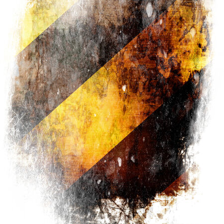 grunge construction sign with some spots and stains on itの写真素材