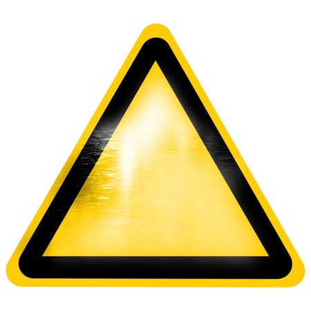 empty road sign isolated on a solid white backgroundの写真素材