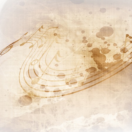 old paper texture with some music notes on itの写真素材