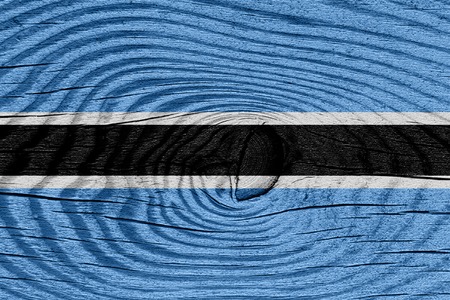 Botswana flag with some soft highlights and foldsの写真素材
