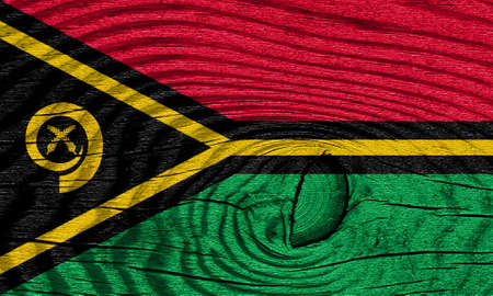 Vanatu flag with some soft highlights and foldsの写真素材