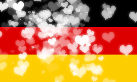 German flag with some soft highlights and foldsの写真素材