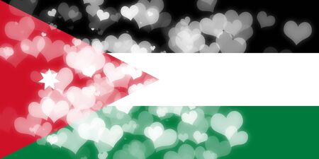 Jordan flag with some soft highlights and foldsの写真素材