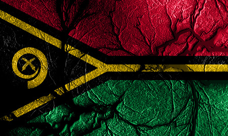 Vanatu flag with some soft highlights and foldsの写真素材