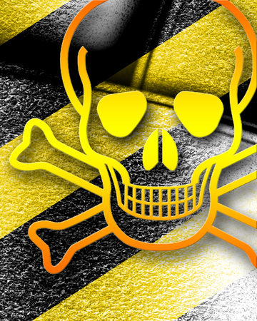 Poison sign background with some soft scratches and dentsの写真素材