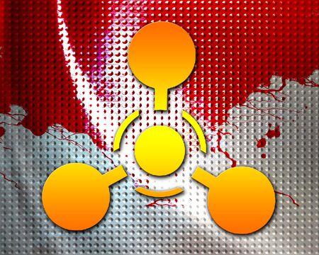 Chemical weapon sign on a grunge background with some scratchesの写真素材