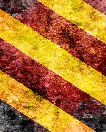 Black and yellow hazard lines with grunge effectsの写真素材