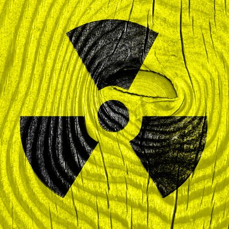 Nuclear danger background on a grunge backgroundの写真素材