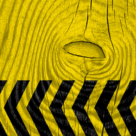 Black and yellow hazard stripes with some soft highlightsの写真素材