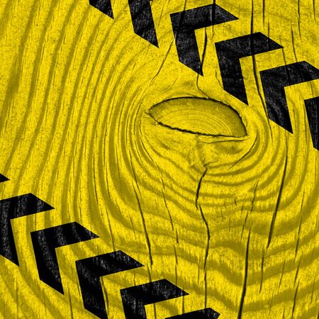 Black and yellow hazard stripes with some soft highlightsの写真素材
