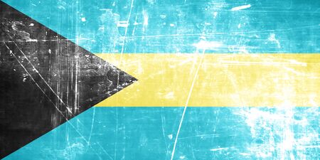 Bahamas flag with some soft highlights and foldsの写真素材