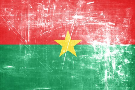 Burkina Faso flag with some soft highlights and foldsの写真素材